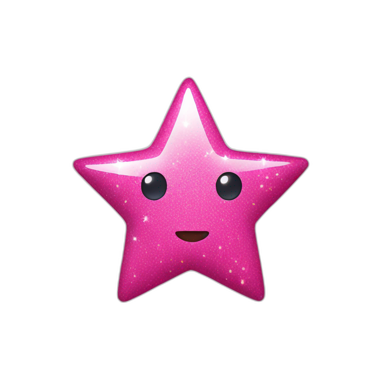 Star sparkling pink emoji
