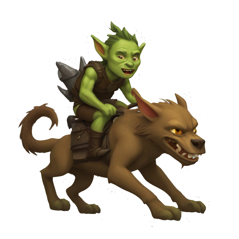 goblin riding a worg  emoji