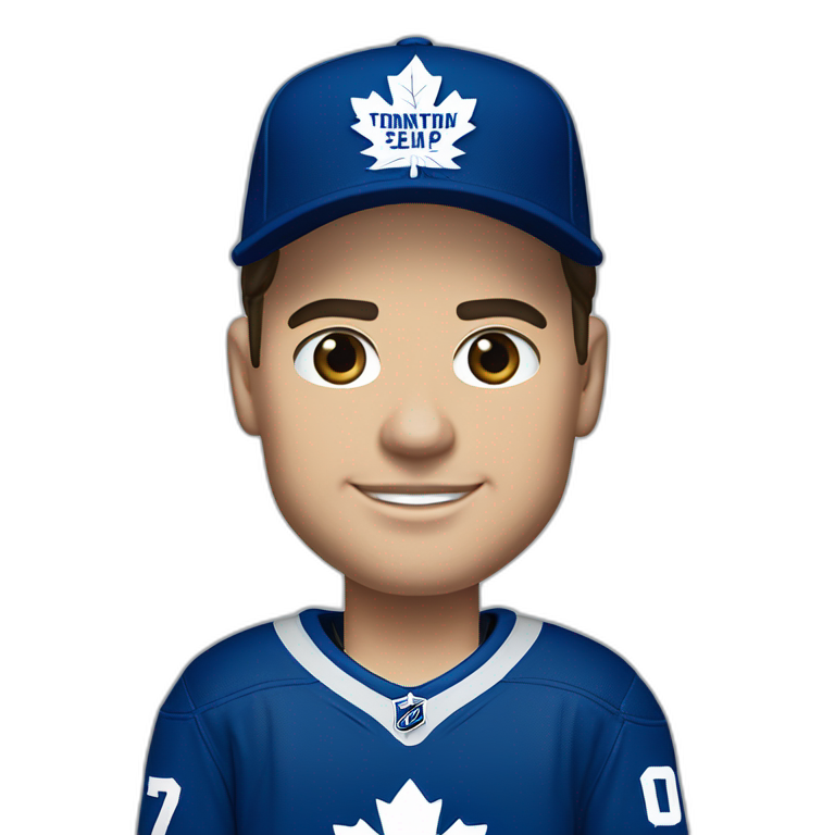 auston matthews avec le chandails de Toronto Maple leaf  emoji