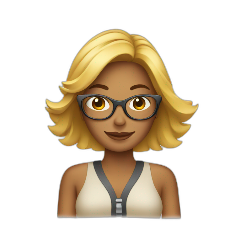 women in vacations for business emoji