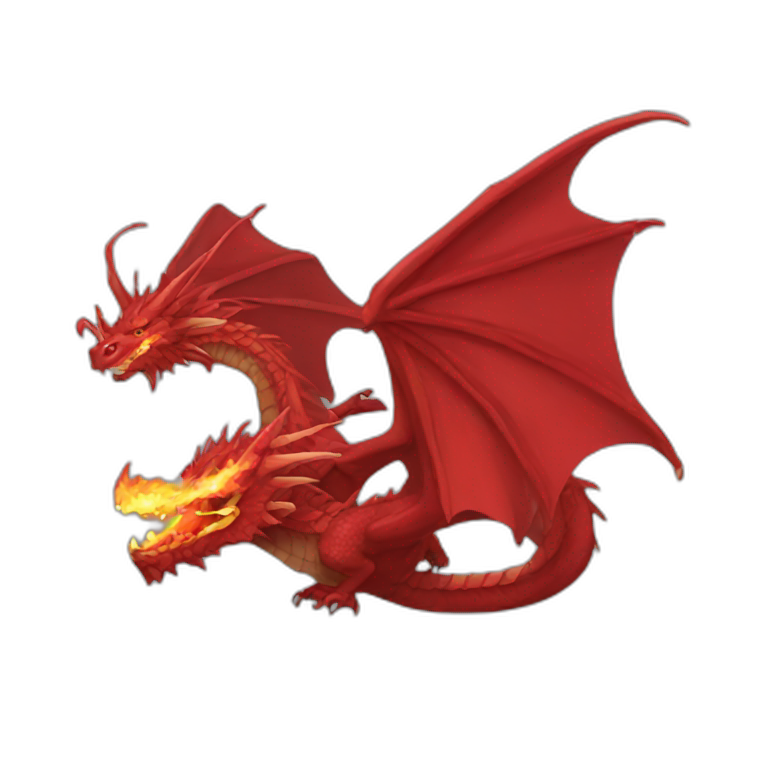 head Red dragon epic pixel emoji