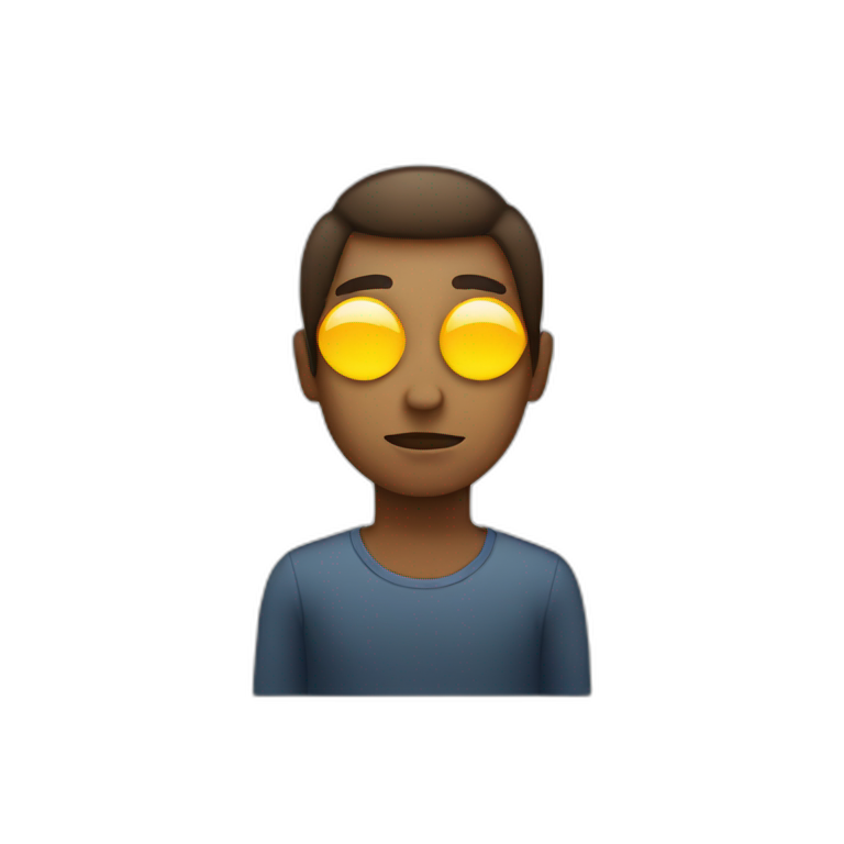 person shading eyes from sun emoji