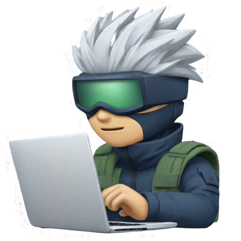 kakashi coding with laptop emoji