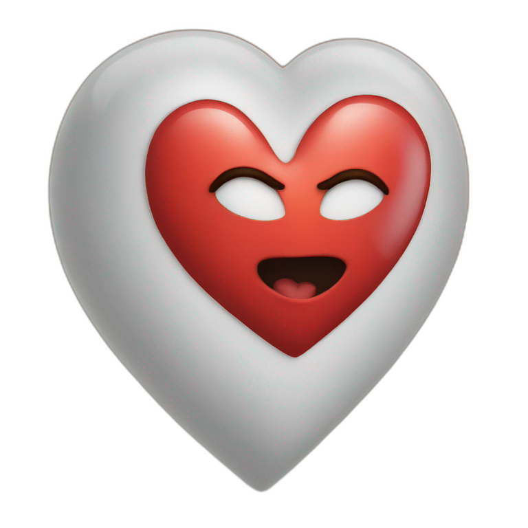 Kiss face on heart  emoji