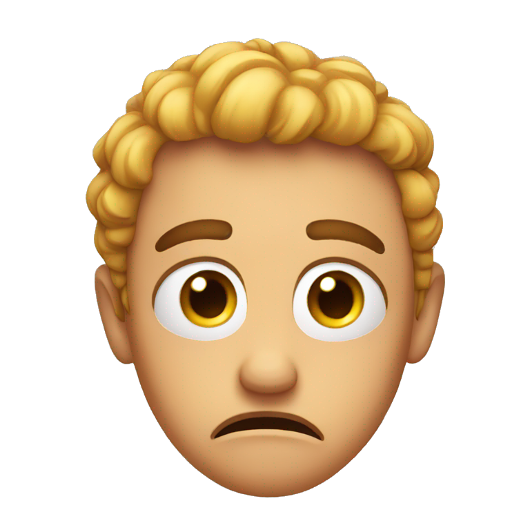 a worried emoji face emoji