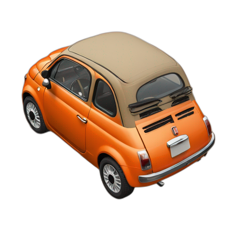 Fiat 500 orange emoji