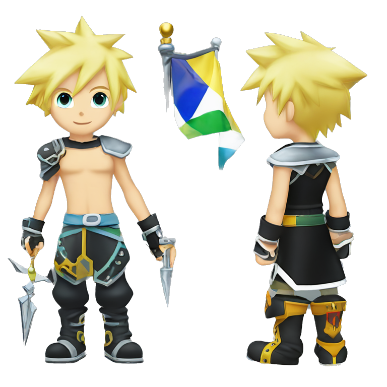 Kingdom Hearts Ventus Terra Aqua Pride Flag emoji
