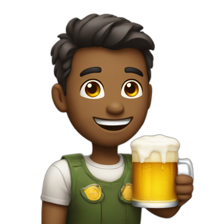 Chat drink a beer emoji