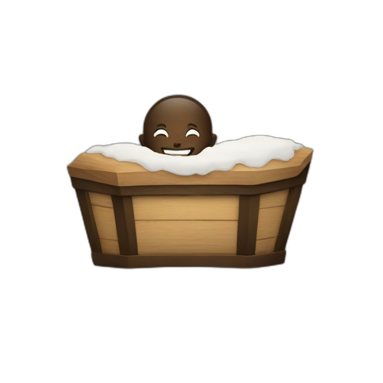 person laughing in a coffin emoji