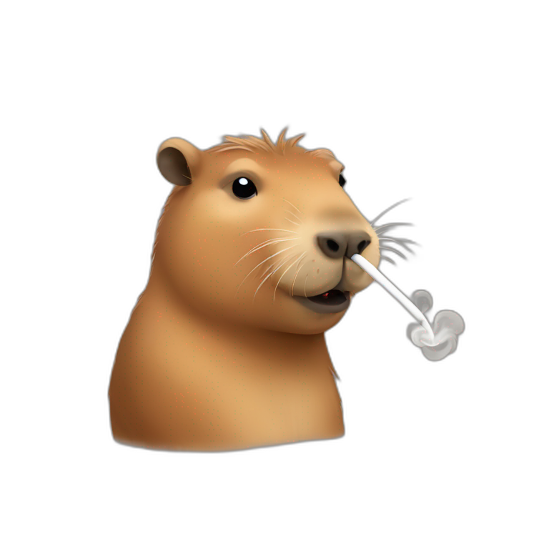 Capybara smoking emoji