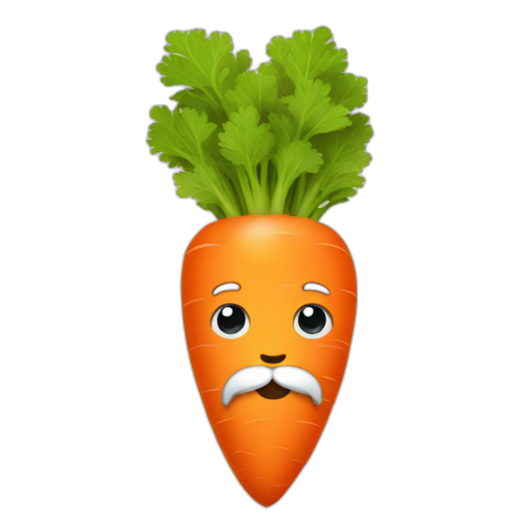 Carrot with a beard emoji