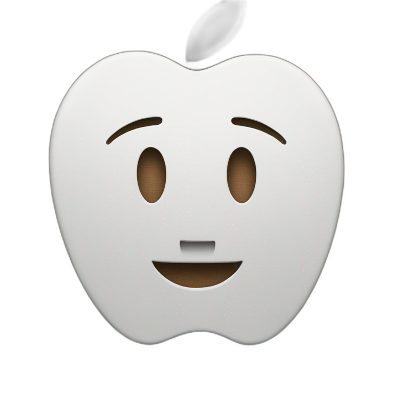 apple logo steve jobs eaten by steve jobs emoji