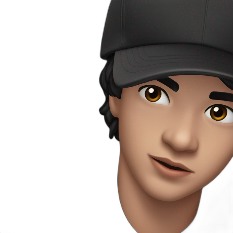 mysterious black-haired boy with jewelry emoji