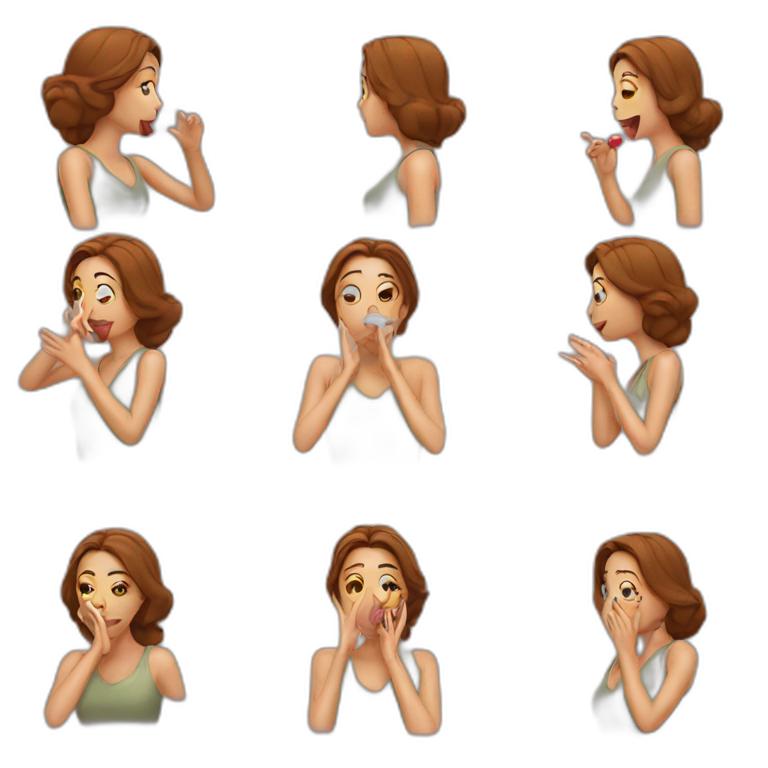 woman blowing a kiss emoji
