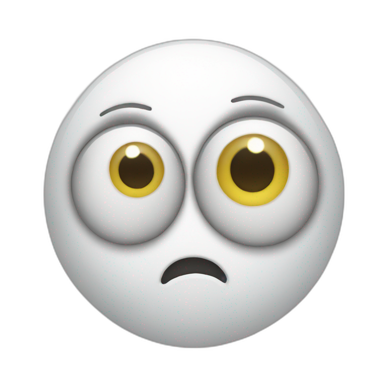 Happy White Eye Emoji emoji