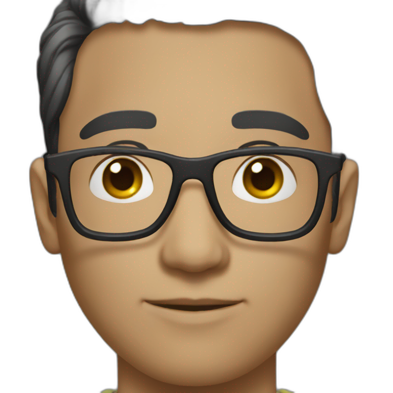 afghani male with glasses, fair complexion emoji