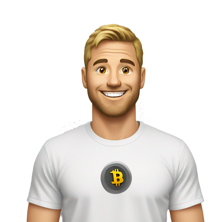guy bitcoin shirt emoji