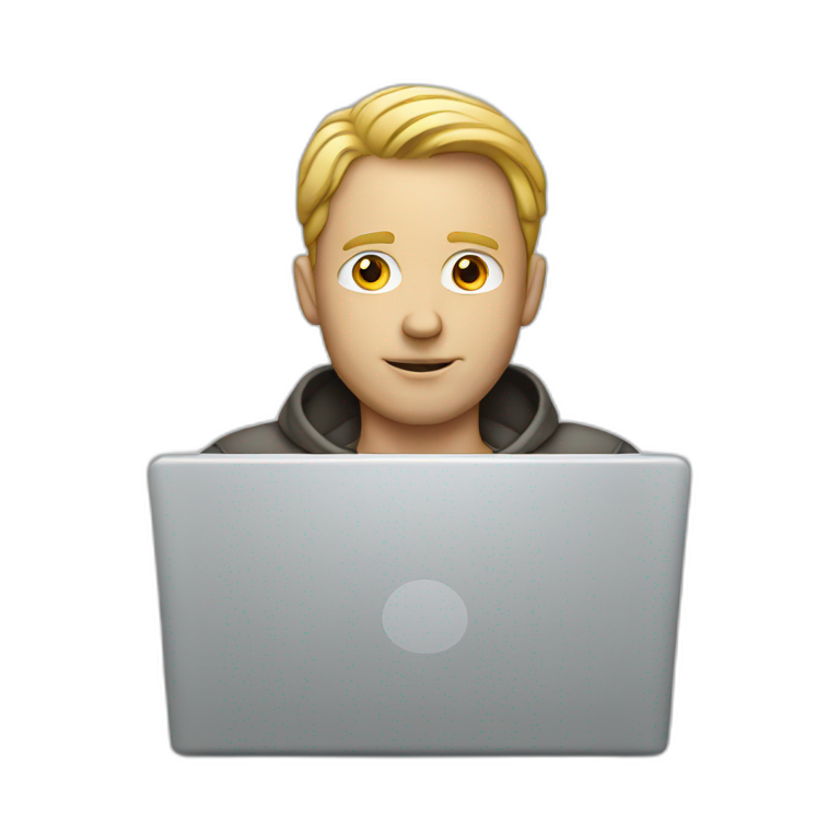 white man laptop emoji