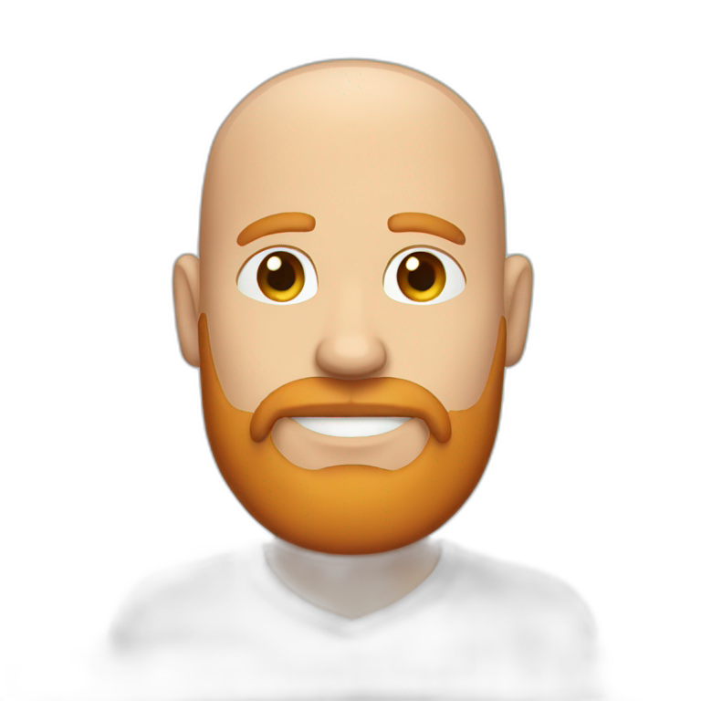 Bald man with ginger beard emoji