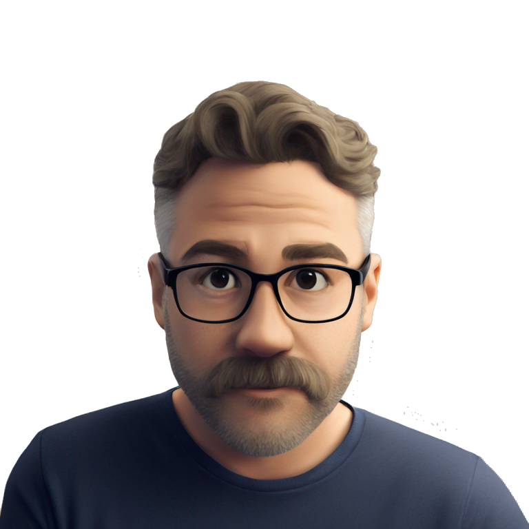 man with glasses and beard emoji