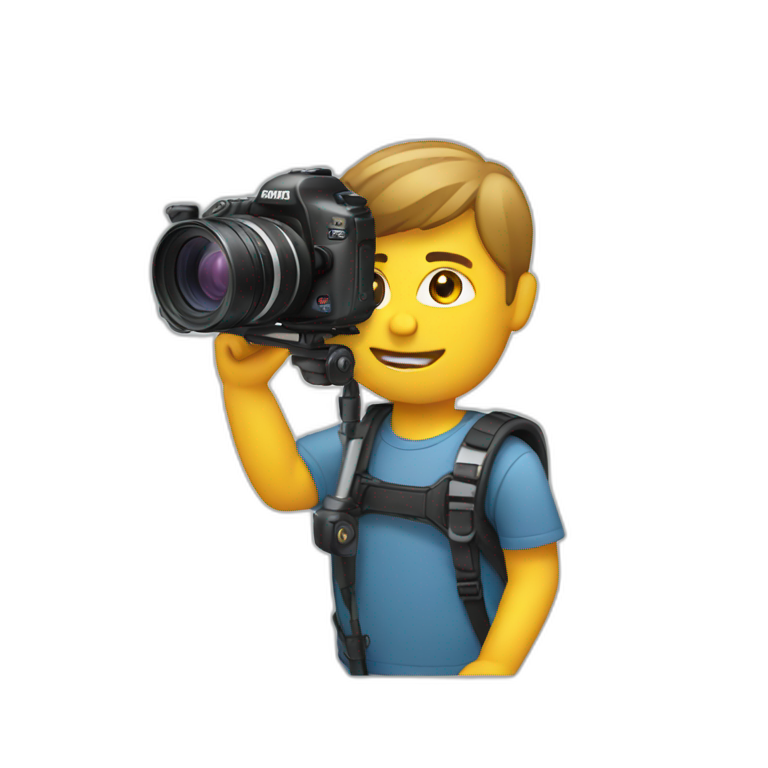 man with camera and gimbal emoji
