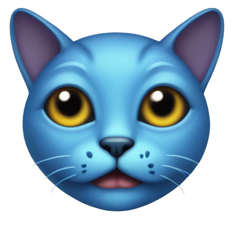 blue alien cat emoji