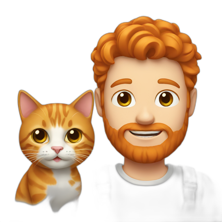 Ginger with cat emoji