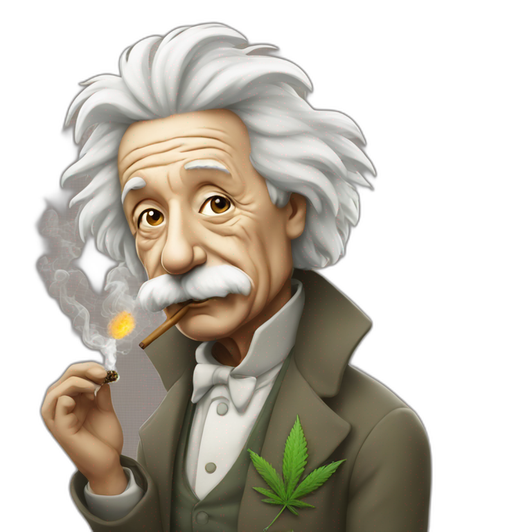 Einstein smoking weed emoji