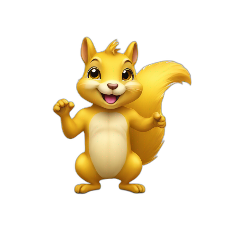 cheerful yellow squirrel emoji