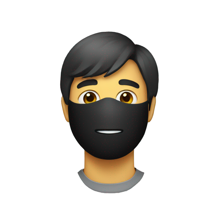 A guy with a black mask emoji