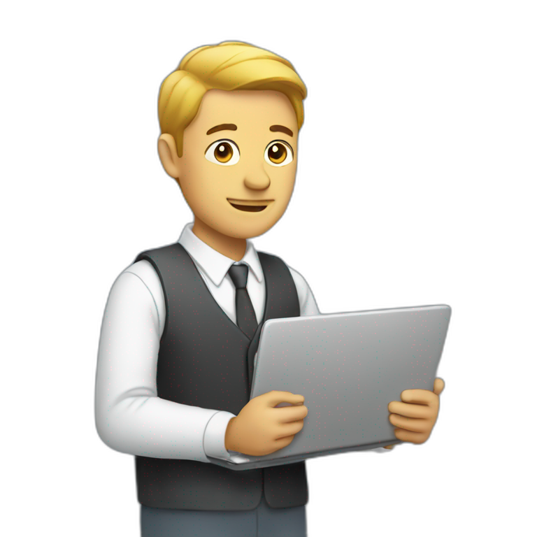 man holding laptop emoji