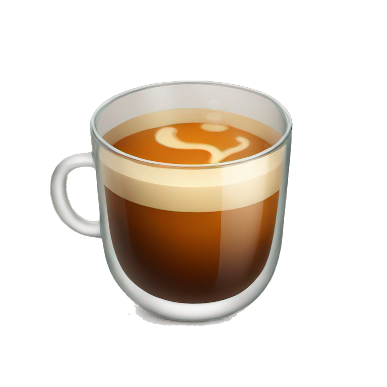 Hot drink in glass emoji