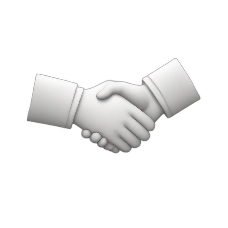 white shake hands emoji