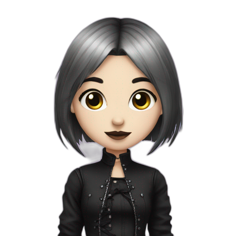 cute goth girl emoji