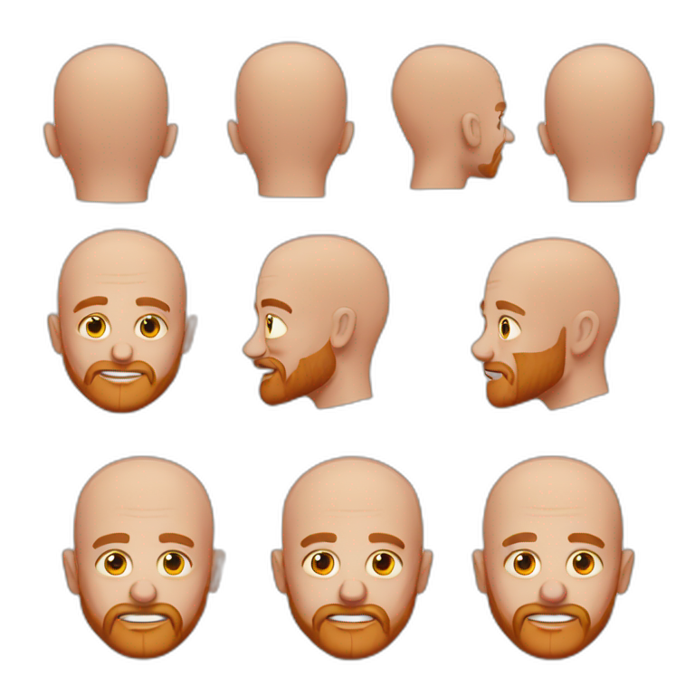 bald guy red beard  emoji