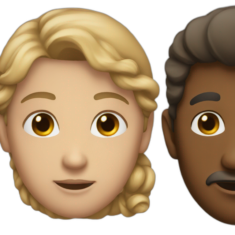 Two people talking face to face emoji