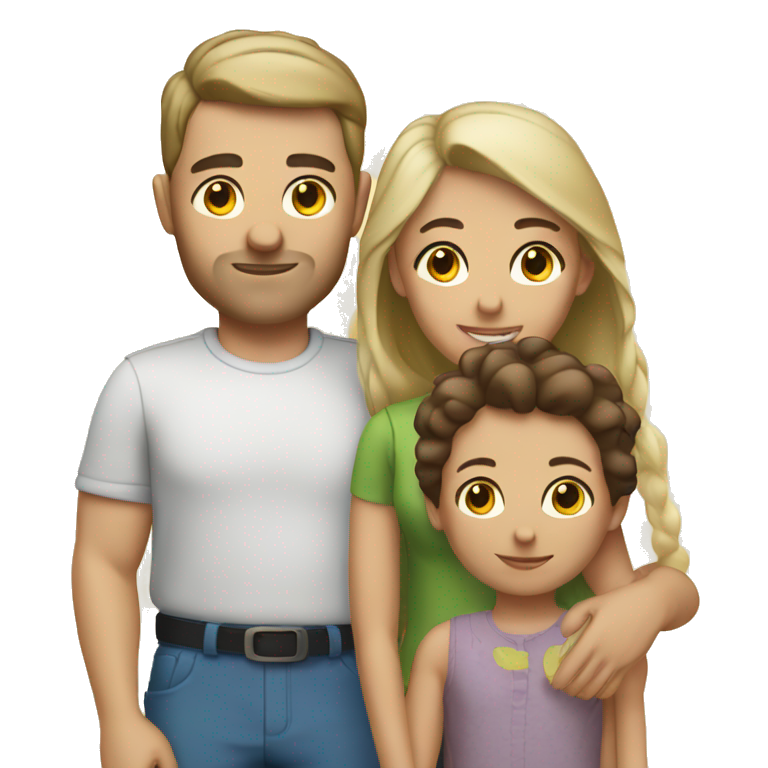 caucasian family of 4 emoji
