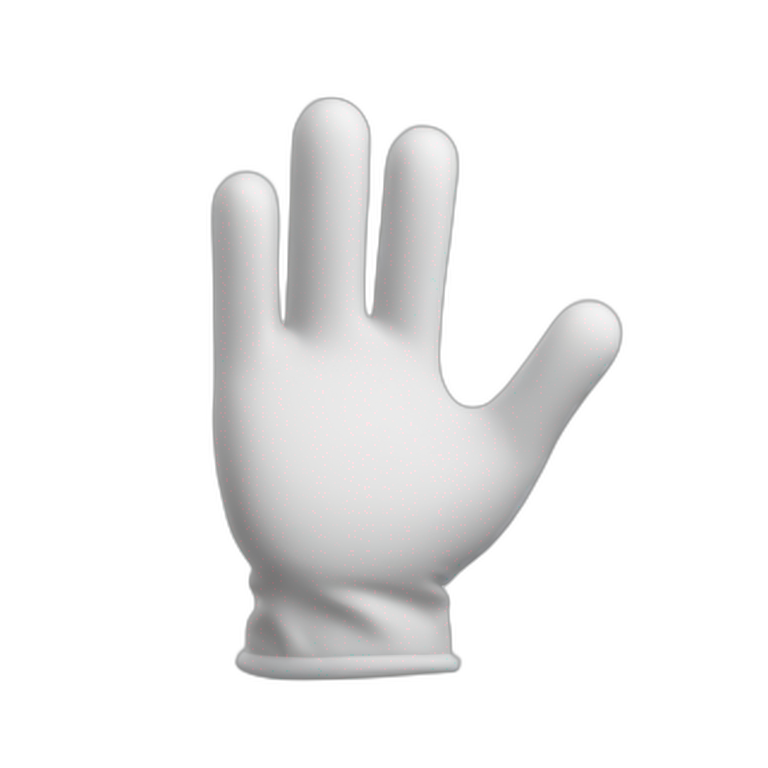 gloved white hand making ok gesture emoji