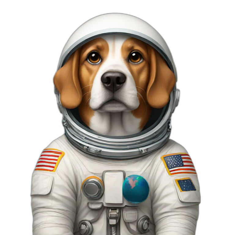 dog astronaut emoji