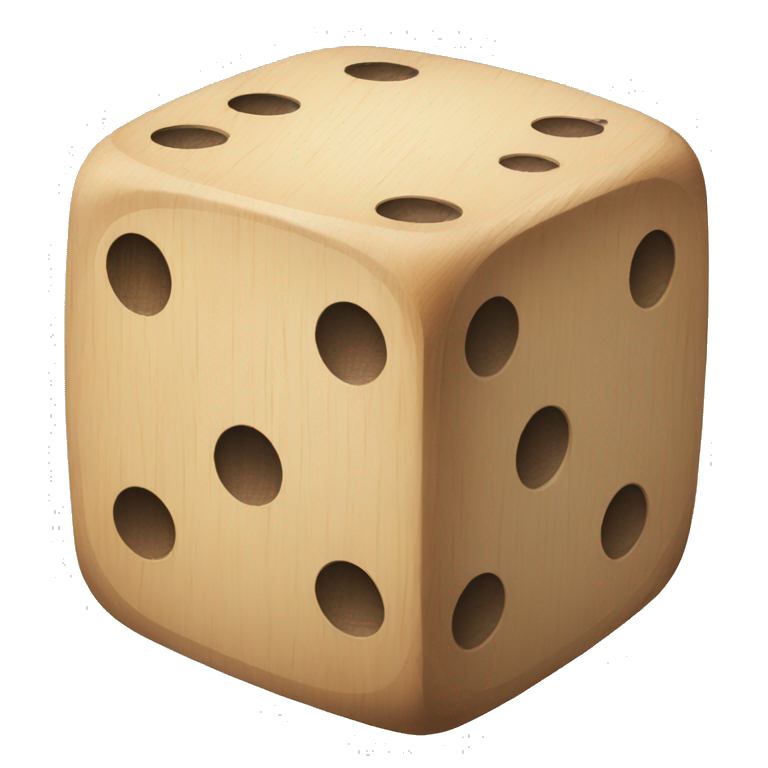 blank wooden dice emoji