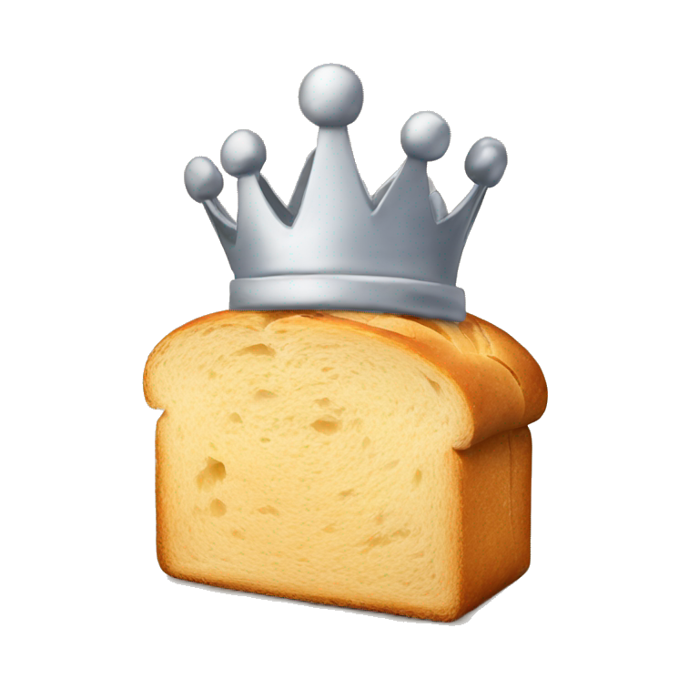 now make a slice of bread with a crown on top emoji