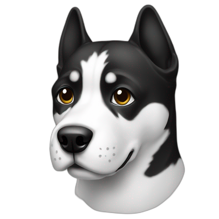 Dog-black-white emoji