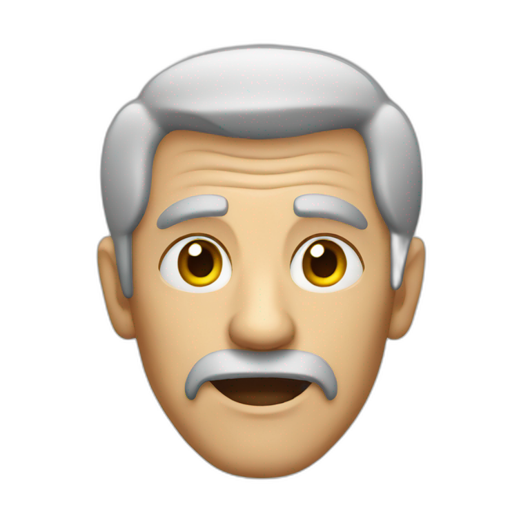 old man, evil eyes, gray hair emoji