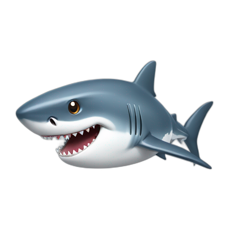 shark with a military cap emoji