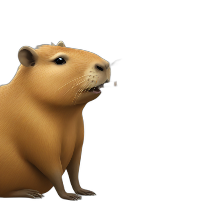 Capybara smoking a cigarette emoji