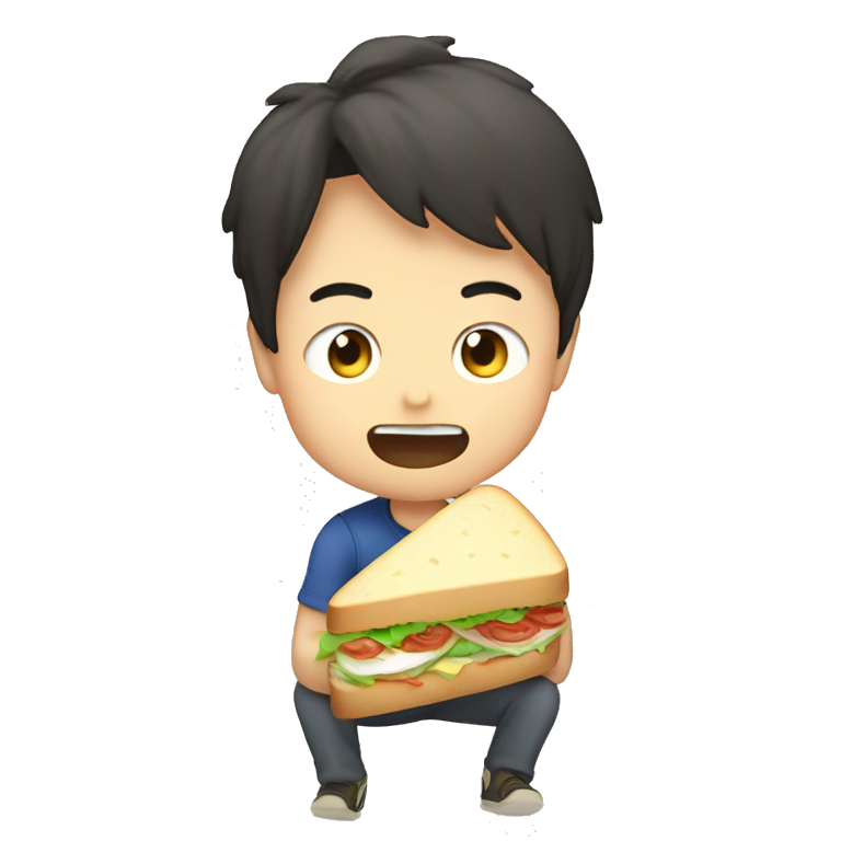 antonin yuji maeno eating a sandwich emoji