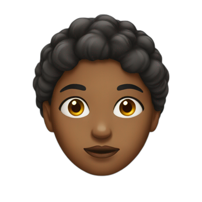 Black woman rolling eyes emoji