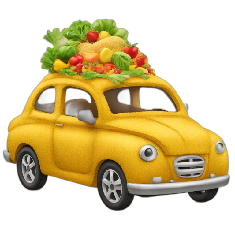 car made of food emoji