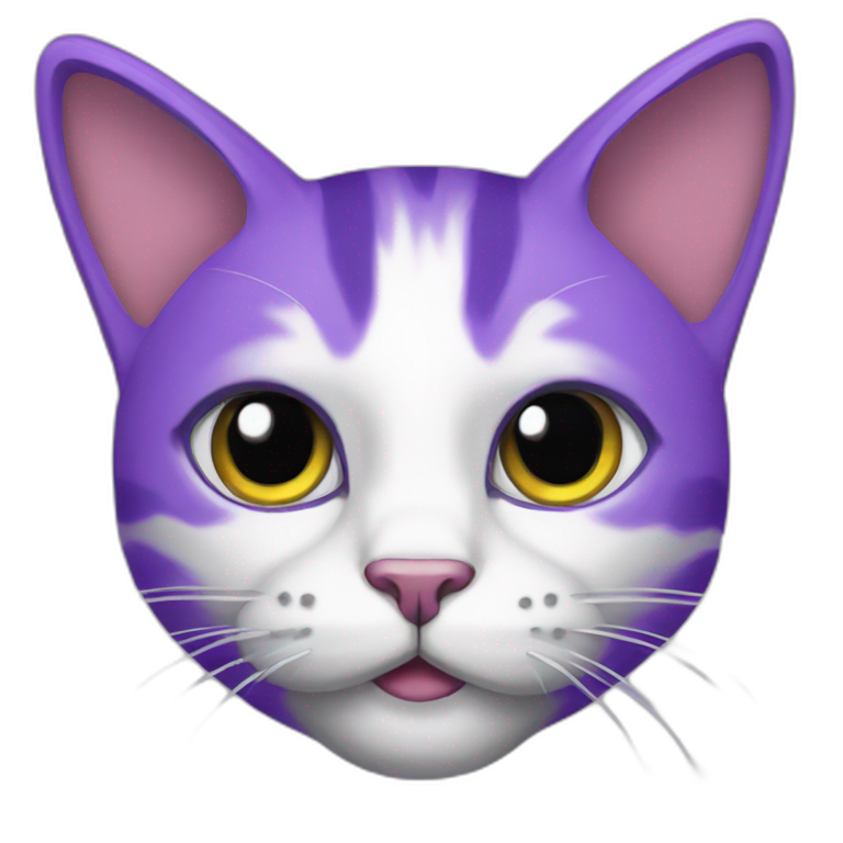 Purple cat twitch streamer emoji