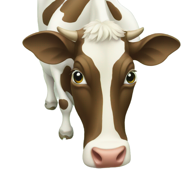 a cow eating grass emoji